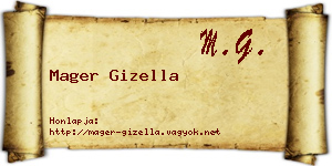 Mager Gizella névjegykártya
